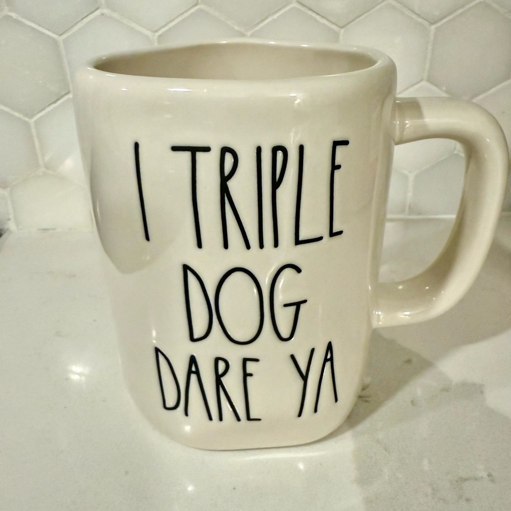Rae Dunn I Triple Dog Dare Ya Double Sided Mug from A Christmas Story